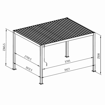 MIRADOR Premium 111 Delux 3 x 4 m Dubová záhradná pergola